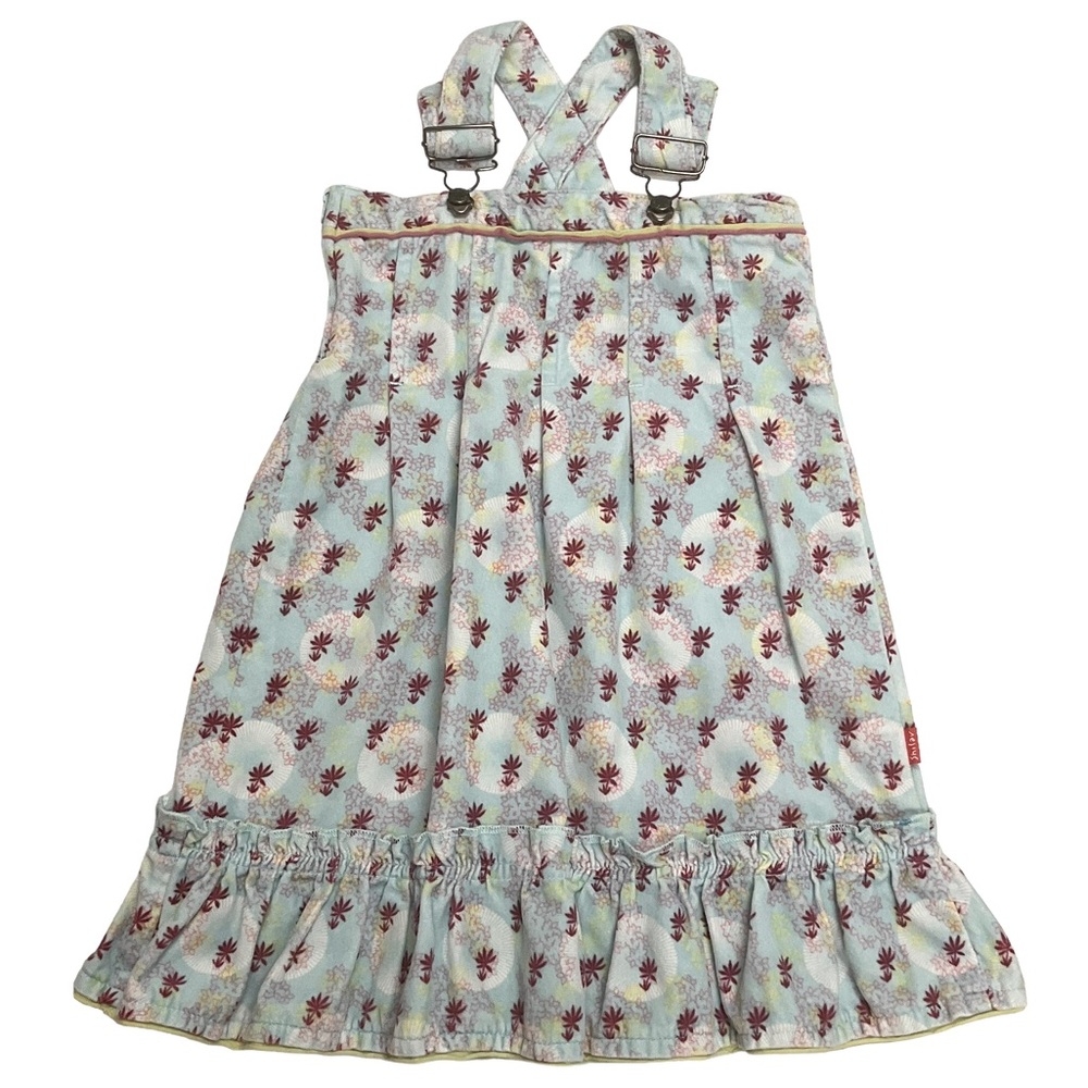 SHILAV sz 4 Years Dress Jumper Soft Little Flowers Light Ruffle Blue